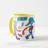 「スケートで滑るロボット」 Mug マグカップ (正面左)