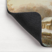 スケートで滑る場面、19世紀 マウスパッド (コーナー)