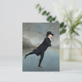 スケートで滑る大臣絵を描はヘンリー・レーバーン ポストカード (スタンド正面)