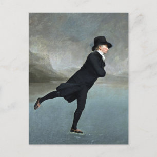 スケートで滑る大臣絵を描はヘンリー・レーバーン ポストカード