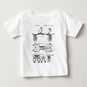 スケートで滑る米国 ベビーTシャツ
