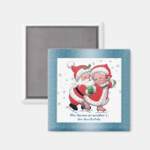 スケートで滑る雪だるま及びスノーウーマンマグネット マグネット (正面/裏面)