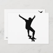 スケートで滑る ポストカード (正面/裏面)