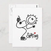 スケートで滑るTシャツとギフトが大好き ポストカード (正面/裏面)