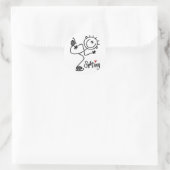 スケートで滑るTシャツとギフトが大好き ラウンドシール (バッグ)