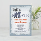 スケートで滑ろうパーティの招待状 招待状 (スタンド正面)