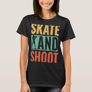 スケートとシュートのバイアスリートスキー射撃、 発砲スポーツBi Tシャツ