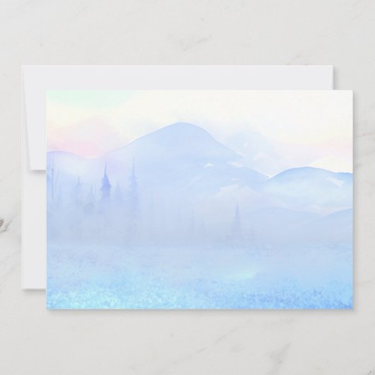 スケートに来て - 写真付きのウィンタースケートパーティ 招待状 (裏面)