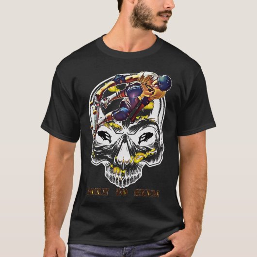 スケートに生まれついて Tシャツ (正面)