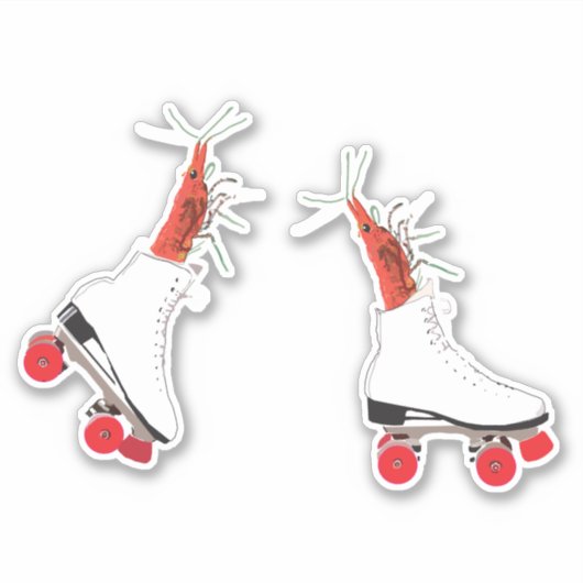 スケートのエビ シール (正面)