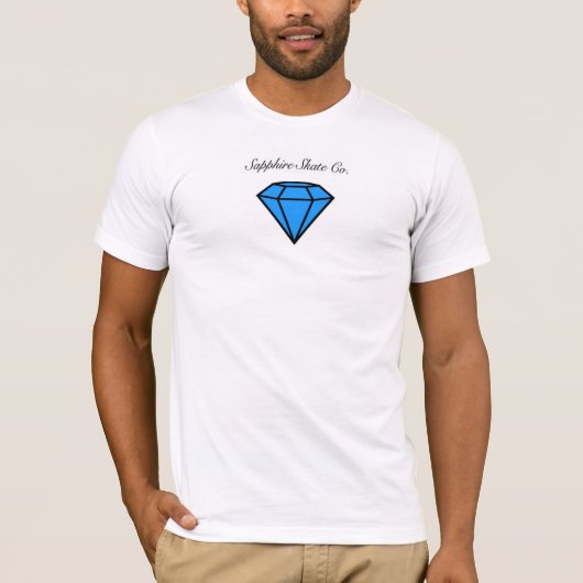 スケートのサファイア小さいメンズワイシャツ Tシャツ (正面)
