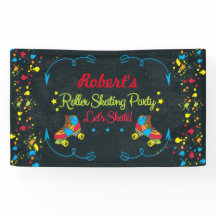 スケートのパーティーの旗