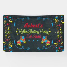 スケートのパーティーの旗 横断幕