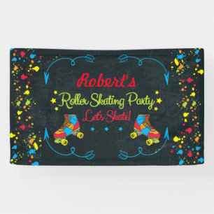 スケートのパーティーの旗 横断幕