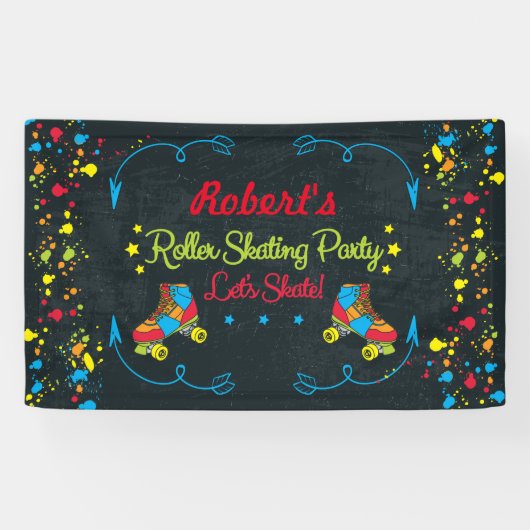 スケートのパーティーの旗 横断幕 (横)