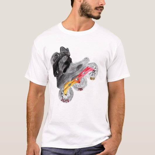 スケートの合う自由なノラのロゴT Tシャツ (正面)