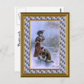 スケートの固定1920 ポストカード (正面/裏面)