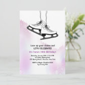 スケートの招待状（白） 招待状 (スタンド正面)