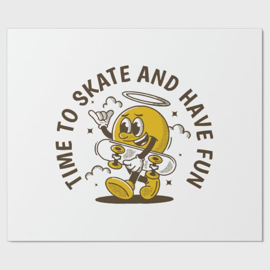 スケートの時間 ラッピングペーパー (フラット)