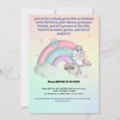 スケートの誕生日パーティー招待状　表＆裏印刷 招待状 (裏面)