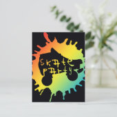 スケートのsplatzのパーティの招待状 インビテーションポストカード (スタンド正面)