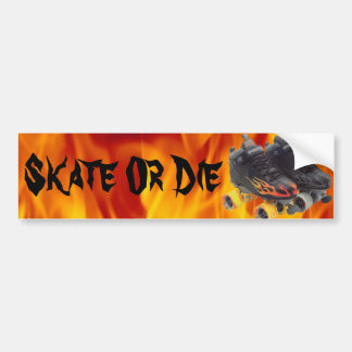 スケートはまたはバンパーステッカー(rollerskates)死にます バンパーステッカー