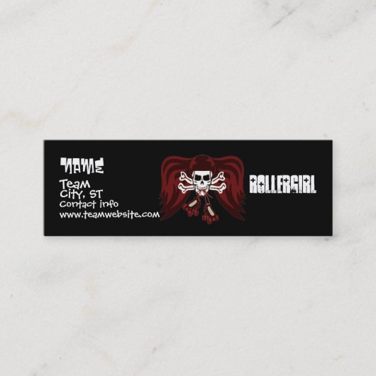 スケートは天使の翼によってまたは死にます スキニー名刺 (正面)