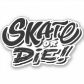 スケートまたはダイ4インチキスカットビニールシール シール (正面)