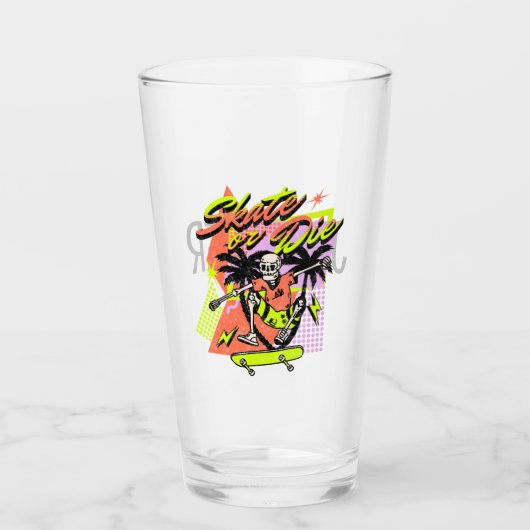 スケートまたはダイ タンブラーグラス (正面)