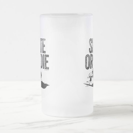 スケートまたはダイ(ホッケー)すりガラスのビールマグ フロストグラスビールジョッキ (中央)