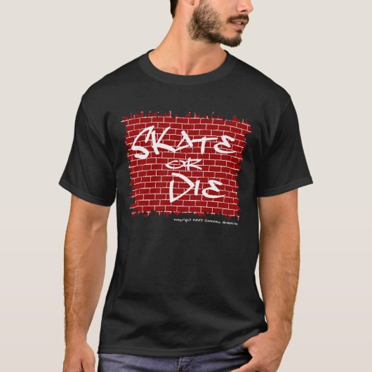 スケートまたはダイTシャツ Tシャツ (正面)