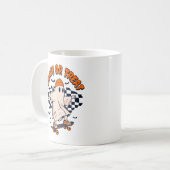 スケートまたはトリート幽霊ハロウィーン コーヒーマグカップ (正面左)