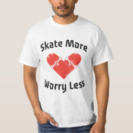 スケートより心配の少ない – おもしろいスケートで滑る Tシャツ