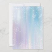 スケートを氷上でスケートで滑るパーティー 招待状 (裏面)