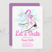 スケートアイススケートパーティー 招待状 (正面/裏面)