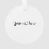 スケートアクリルオーナメント付きキュートクリスマストット オーナメント (裏面)