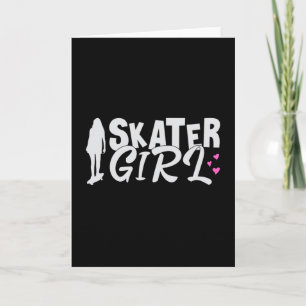 スケートガールSk8スケートボードスケートで滑るスケートギフトアイディア カード