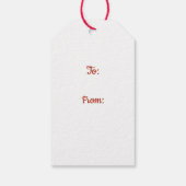 スケートギフト付きかわいいクリスマストッツラベル ギフトタグ (裏面)