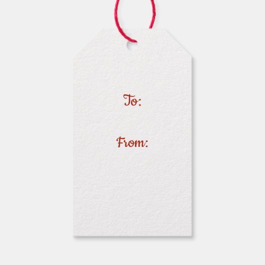 スケートギフト付きかわいいクリスマストッツラベル ギフトタグ (裏面)