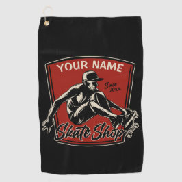 スケートショップグラブパーソナライズされたトリックスケートボード ゴルフタオル