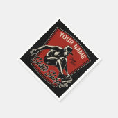 スケートショップグラブパーソナライズされたトリックスケートボード スタンダードカクテルナプキン (角)