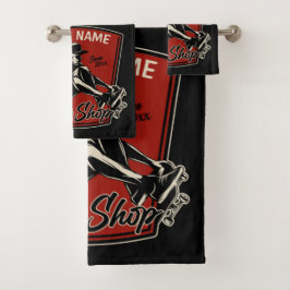 スケートショップグラブパーソナライズされたトリックスケートボード バスタオルセット