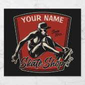 スケートショップグラブパーソナライズされたトリックスケートボード ビールラベル (シングルラベル)