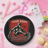 スケートショップグラブパーソナライズされたトリックスケートボード ペーパープレート (パーティー)