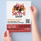 スケートショップスケートボー広告ディング チラシ (手)