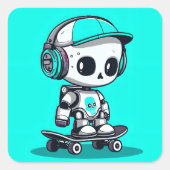 スケートスカルボット スクエアシール (正面)