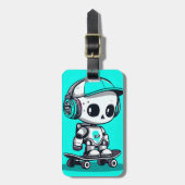 スケートスカルボット ラゲッジタグ (正面縦)