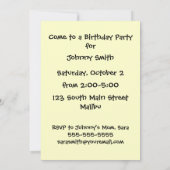 スケートスクーターのマウスローラースケートパーティー 招待状 (裏面)