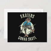 スケートスケートスケートボーダー ポストカード (正面/裏面)