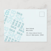 スケートパークおもしろいボーイバースデーパーティー インビテーションポストカード (裏面)